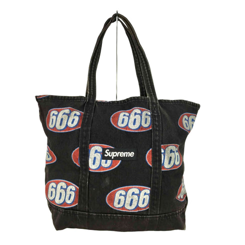 シュプリーム Supreme 17ss BLACK DENIM TOTE 666 メンズ