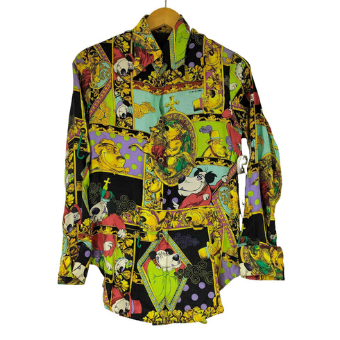 フィッチェ ficce L/S 総柄シルクシャツ レディース