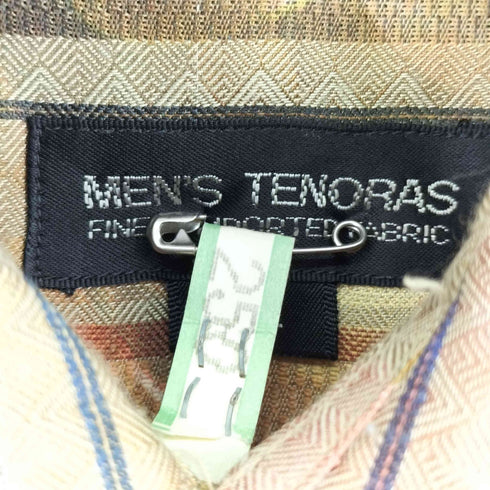 メンズティノラス MENS TENORAS 花柄 ストライプ レーヨンシャツ メンズ FREE