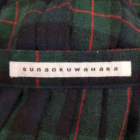 スナオクワハラ sunaokuwahara ウール混 チェック柄 プリーツスカート レディース JPN:S