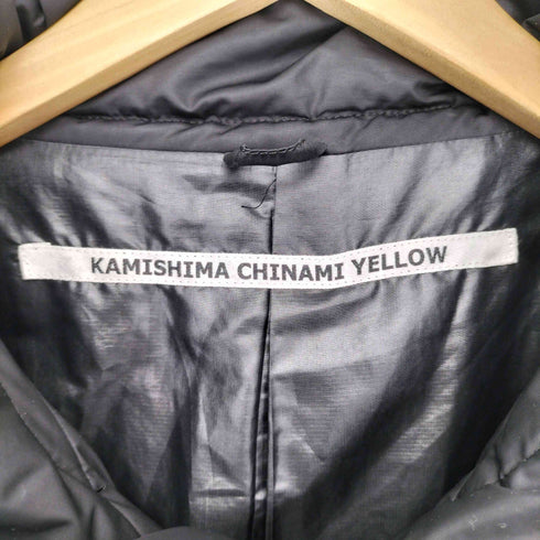 KAMISHIMACHINAMI YELLOW ダブルジップ 中綿 ナイロンジャケット レディース JPN:38