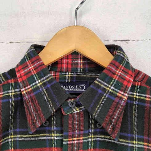 ランズエンド LANDS END 00s チェック ネルシャツ メンズ import:S