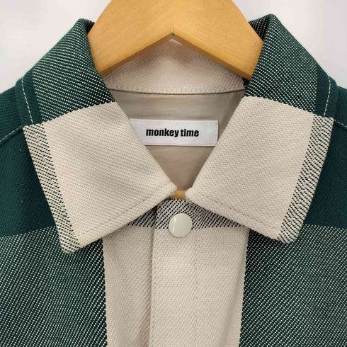 モンキータイム MONKEY TIME BLOCK CHECK CROPPED CPO シャツ メンズ JPN:M