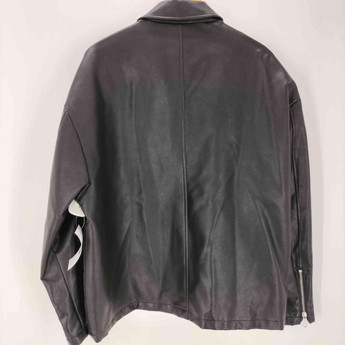 WONDER WONDER Synthetic Leather Lose Jacket シンセティック フェイクレザー ルーズ ジャケット メンズ import:M