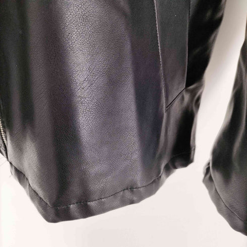 WONDER WONDER Synthetic Leather Lose Jacket シンセティック フェイクレザー ルーズ ジャケット メンズ import:M