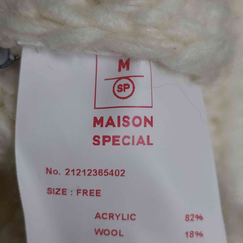 メゾンスペシャル MAISON SPECIAL ボリュームスリーブアームボレロニット レディース FREE