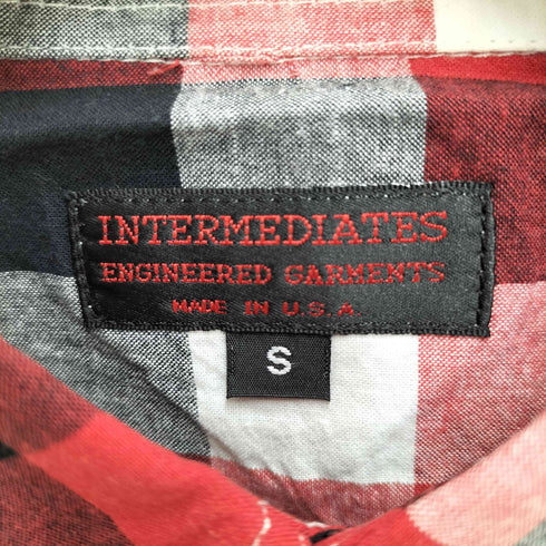 エンジニアードガーメンツ Engineered Garments USA製 INTERMEDIATES ブロックチェックシャツ メンズ import:S
