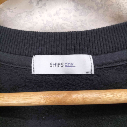 シップスエニィ SHIPS any クルーネックスウェットワンピース レディース