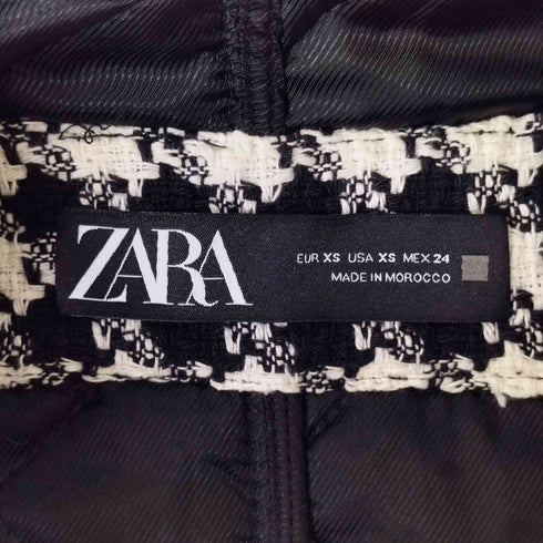 ザラ ZARA 裏地キルティング ツイードジャケット レディース JPN:XS