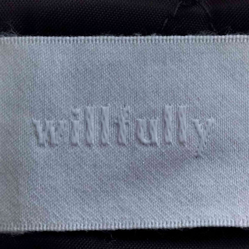 ウィルフリー willfully 裏地キルティング 千鳥格子 ハーフコート レディース FREE