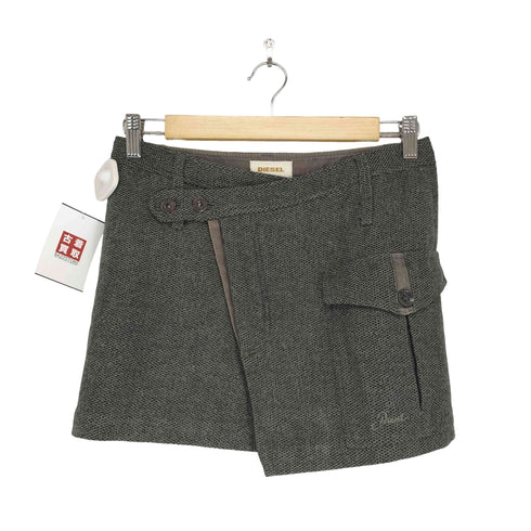 ディーゼル DIESEL Y2K ウールラップスカート レディース US:26-27