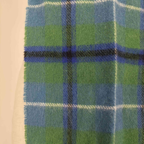 HIGHLAND TWEEDS チェック柄 マルチカラー フリンジ マフラー レディース