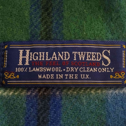 HIGHLAND TWEEDS チェック柄 マルチカラー フリンジ マフラー レディース