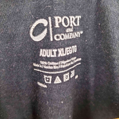 ポートアンドカンパニー PORT and COMPANY 企業プリント 半袖 Tシャツ メンズ import:XL