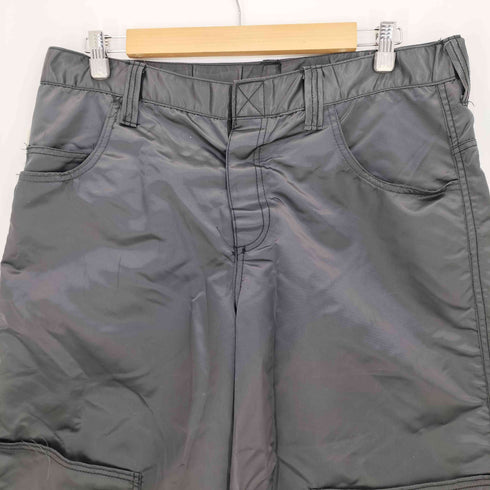PIGPEN 90s solid gray hard nylon super wide silhouette rave pants 説客旅 レイヴパンツ メンズ XL
