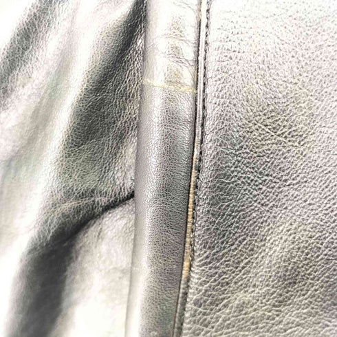 ノーカラー レザージャケット メンズ