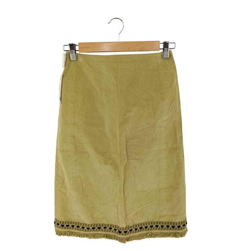 バーバリーブルーレーベル BURBERRY BLUE LABEL ベロアフリンジスカート レディース EUR:38