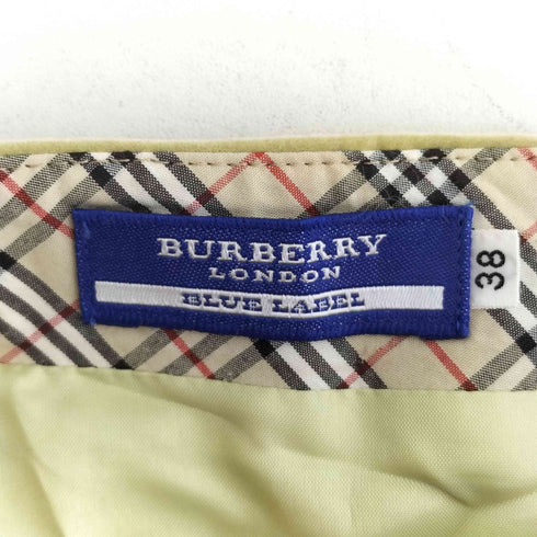 バーバリーブルーレーベル BURBERRY BLUE LABEL ベロアフリンジスカート レディース EUR:38