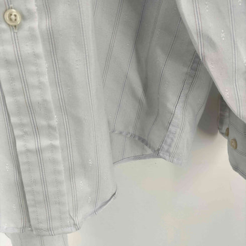 アロー ARROW KENT CLASSIC 70-80S USA製 ポリ コットン シアー ストライプ L/S ドレス シャツ 襟芯 メンズ 16 1/2