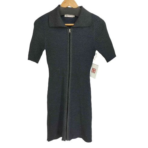 マウジー moussy ZIP UP KNIT SHIRT MINI DRESS ZIP UP KNIT SHIRT ミニドレス レディース JPN:2