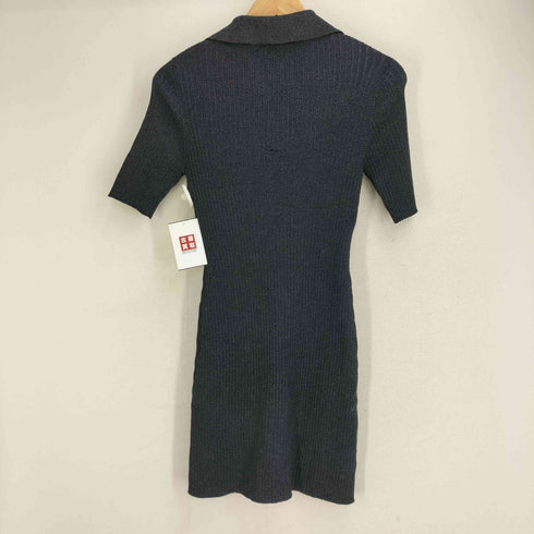 マウジー moussy ZIP UP KNIT SHIRT MINI DRESS ZIP UP KNIT SHIRT ミニドレス レディース JPN:2