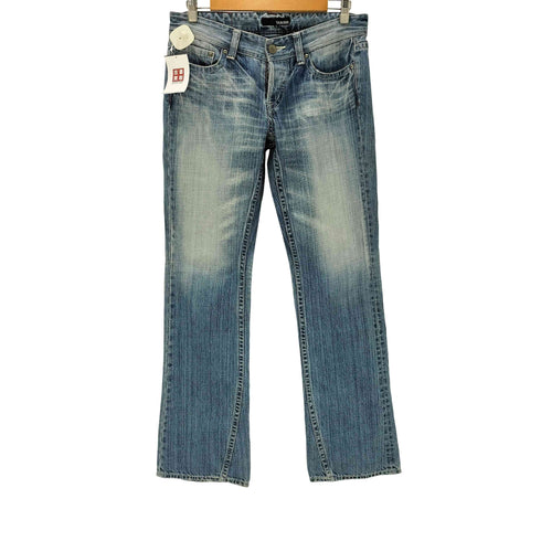 YASOSH 00S Y2K ワイドレッグ フレア デニム パンツ ベルボトム メンズ L