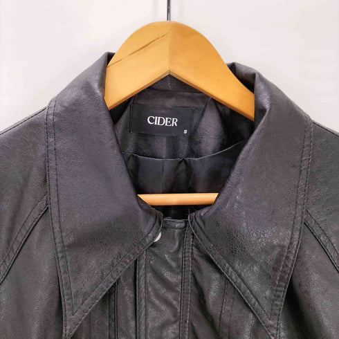 サイダー CIDER A-2 型 フェイクレザー ボンバー フライト ジャケット ブルゾン 短丈 メンズ import:S