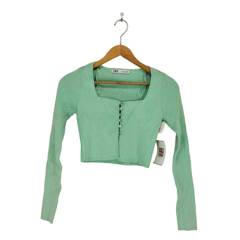ザラ ZARA Knit cropped Jacket レディース S
