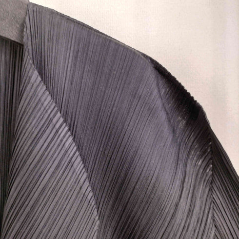 プリーツプリーズイッセイミヤケ PLEATS PLEASE ISSEY MIYAKE ノーカラー プリーツ カーディガン レディース