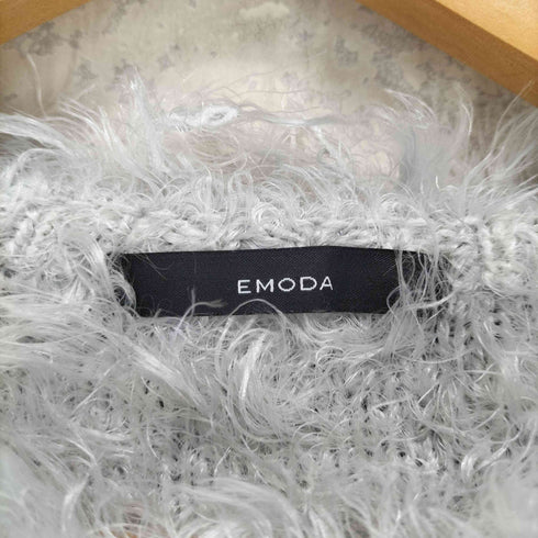 エモダ EMODA クロップドシャギーニット レディース F