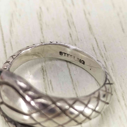 ソラリスアンドコー solaris&co. STERLING刻印 蛇 SNAKEHEAD シルバーリング メンズ 9号