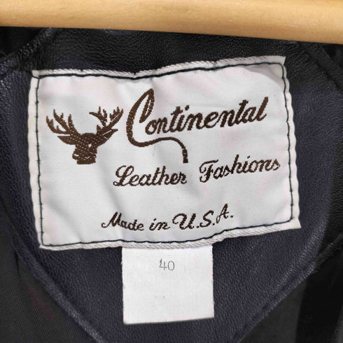 CONTINENTAL コンチョ付きレザーベスト メンズ US:40