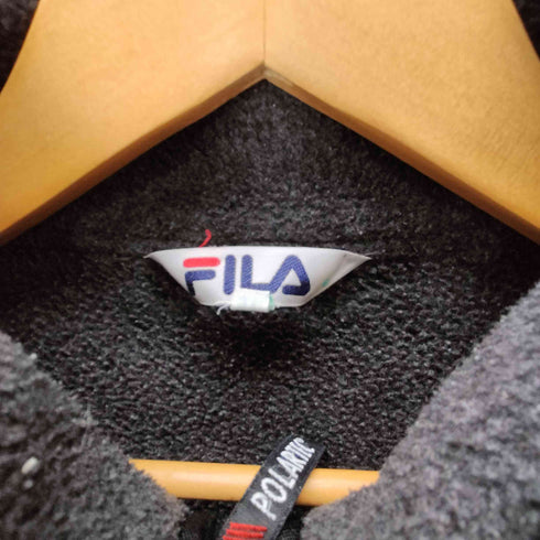 フィラ FILA 90-00S OLD 三角タグ フルジップ ボア フリース ブルゾン ジャケット 裾ドローコード POLARTEC ポーラテック メンズ 3XL