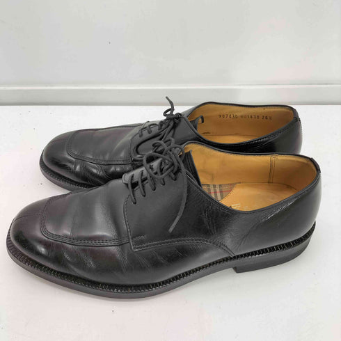 バーバリーロンドン BURBERRY LONDON 日本製 ノバチェック インソール Uチップ レースアップ レザー ドレス シューズ メンズ JPN:26.5