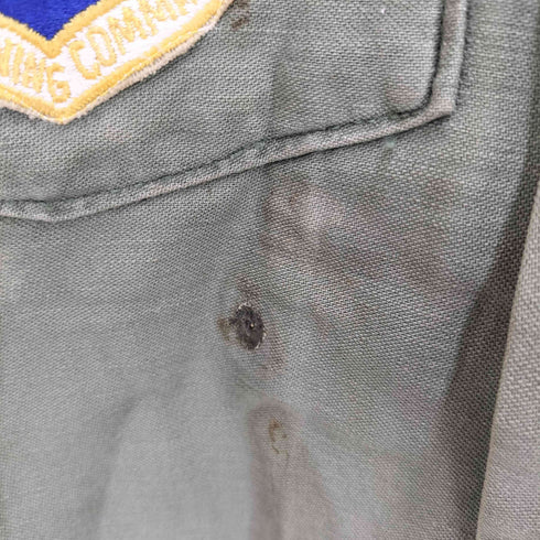 ユーエスアーミー U.S. ARMY 70S SHIRT MAN’S COTTON SATEEN OG-107 サテンシャツ ミリタリーシャツ メンズ 151/2 ×33