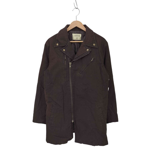 コットン ロング ダブルライダースジャケット メンズ 3