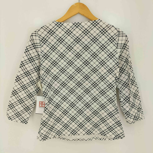 バーバリーロンドン BURBERRY LONDON ノバチェック スクエアネック 七分丈 カットソー レディース 2