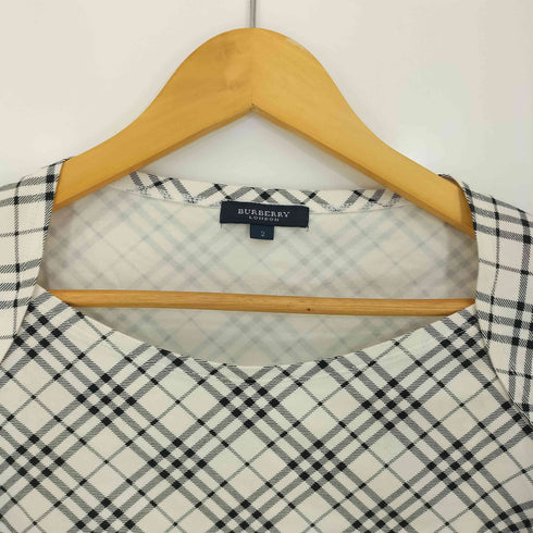バーバリーロンドン BURBERRY LONDON ノバチェック スクエアネック 七分丈 カットソー レディース 2