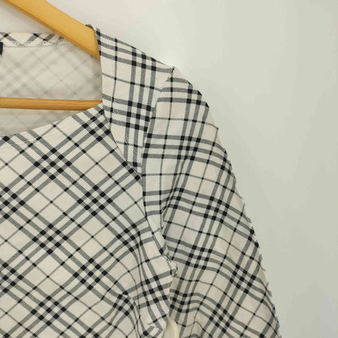 バーバリーロンドン BURBERRY LONDON ノバチェック スクエアネック 七分丈 カットソー レディース 2