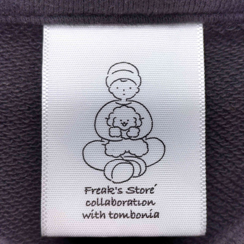 フリークスストア FREAKS STORE tombonia トムボニア キャラクター刺繍 ハーフジップ プルオーバースウェット メンズ JPN:M
