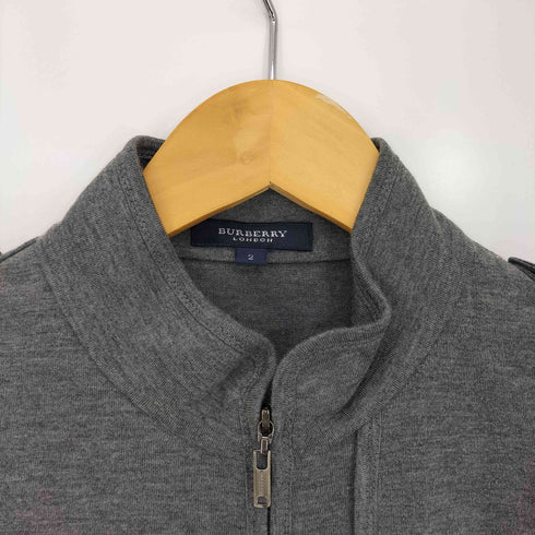 バーバリーロンドン BURBERRY LONDON テンセル ウール ピスタグノバチェック エポレット ダブルジップ ニットジャケット レディース 2
