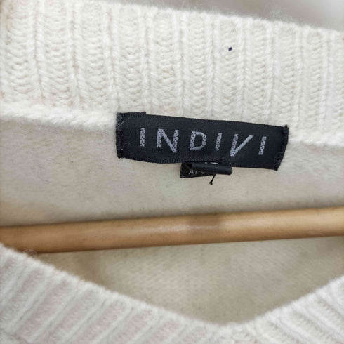 インディヴィ INDIVI ウールカシミヤ Vネックニット レディース 13