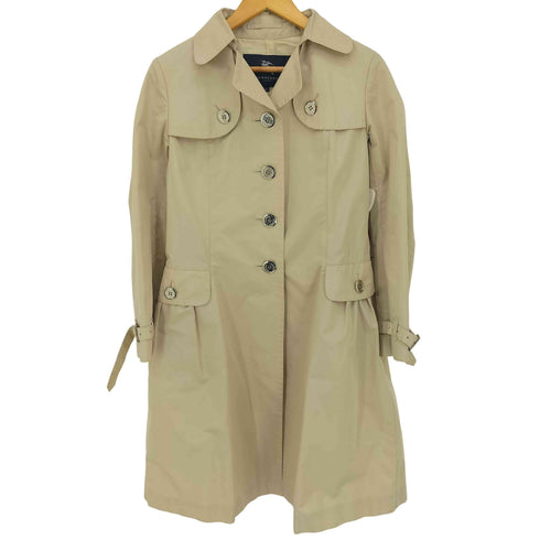 バーバリーロンドン BURBERRY LONDON ポリ100 メタルボタン シェイプ トレンチコート レディース 40