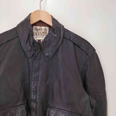 70S SPILIT-S AVIATION TALONジップ A-2 レザージャケット メンズ