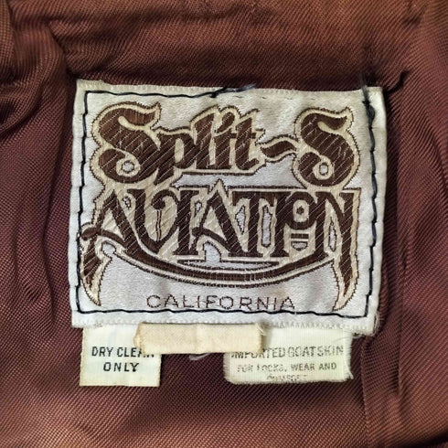 70S SPILIT-S AVIATION TALONジップ A-2 レザージャケット メンズ