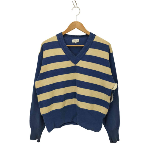 ポールスミス Paul Smith ボーダー柄 Vネック コットンニット メンズ JPN:L
