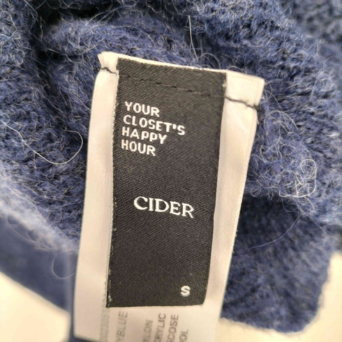 サイダー CIDER ウール混ニットラウンドネックボタンカーディガン レディース