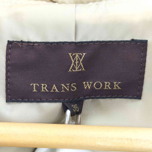 トランスワーク TRANS WORK ショールカラーダウンジャケット レディース 36