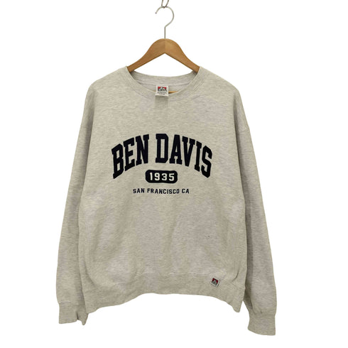 ベンデイビス BEN DAVIS ロゴ刺繍 クルーネックスウェット メンズ JPN:L