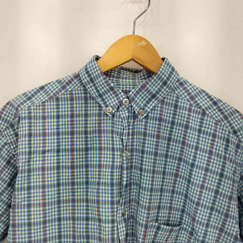 コムデギャルソンオム COMME des GARCONS HOMME 70-80s デカオム チェック柄 フロントボタン 半袖シャツ メンズ